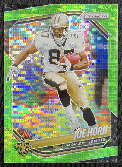 Joe Horn 2025 Panini Prizm Neon Green Pulsar Saints