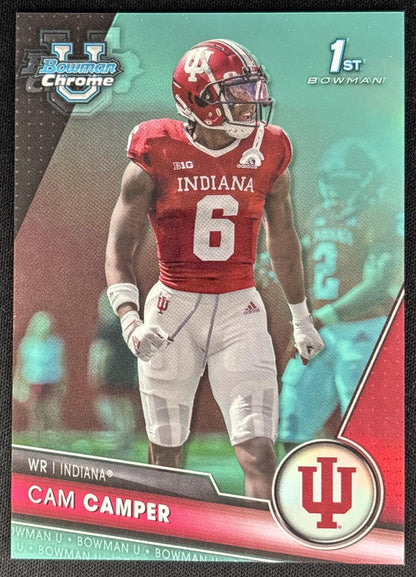 Cam Camper 2023 Bowman University Chrome Aqua Refractor /299 front