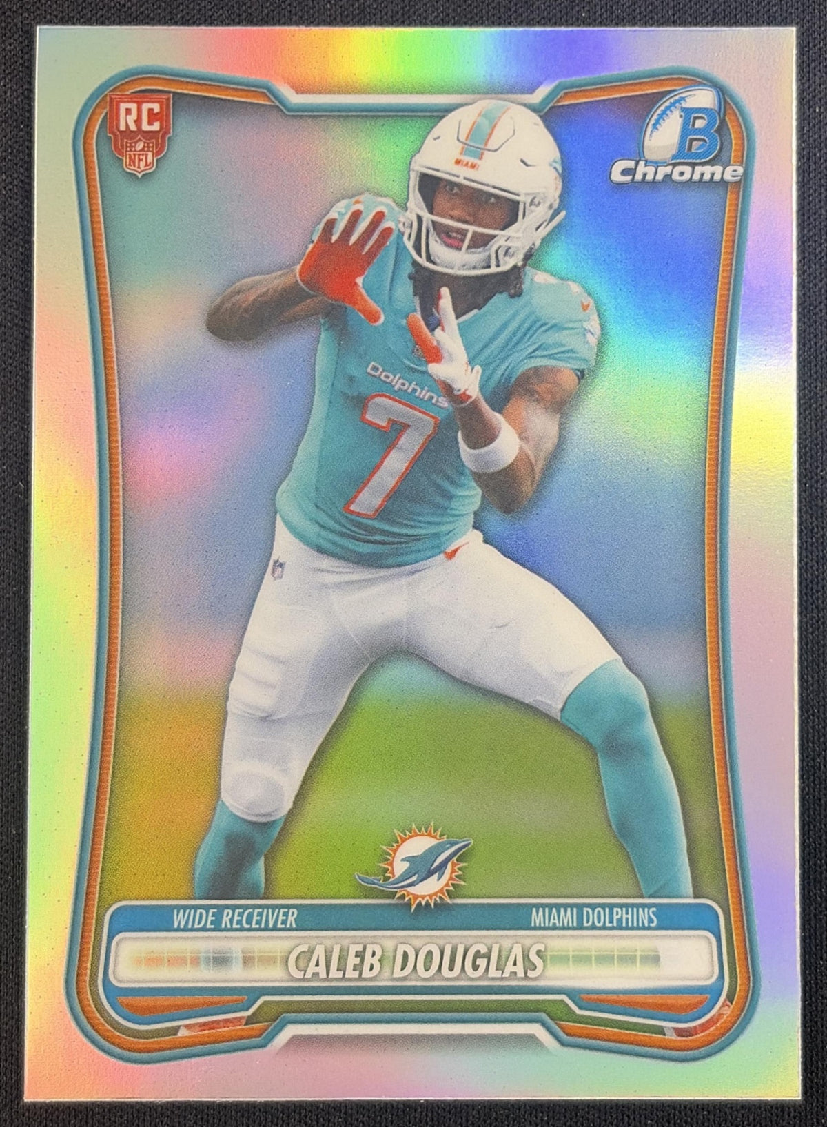 Caleb Douglas 2026 Bowman Chrome Red RC Variation Dolphins Rookie