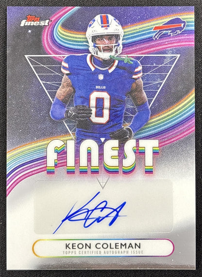 Keon Coleman 2025 Topps Finest Auto Bills