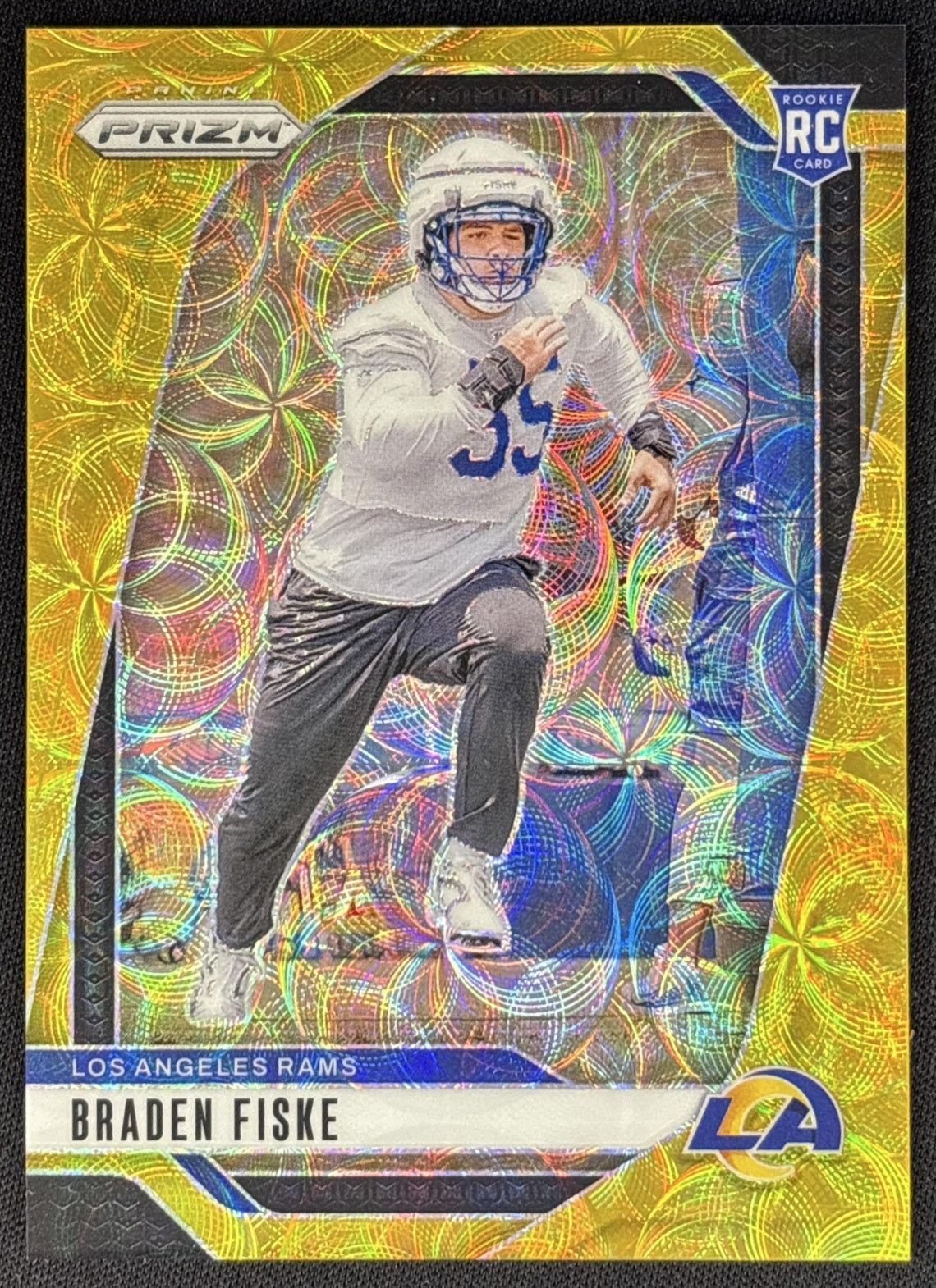 Braden Fiske 2024 Panini Prizm Choice Gold /10 Rams Sports Trading Card