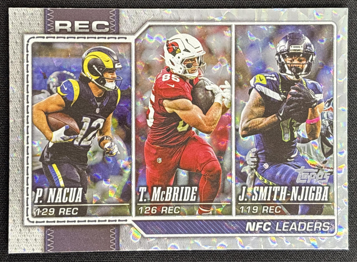 Trey McBride Puka Nacua Jaxon Smith-Njigba 2026 Topps Crackle Cardinals Rams Seahawks