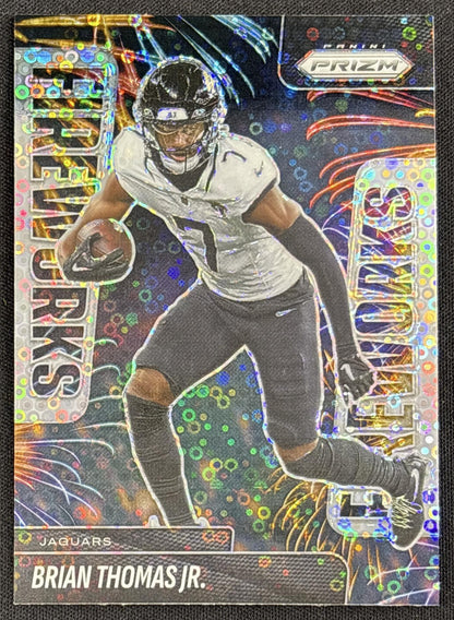 Brian Thomas Jr. 2025 Panini Prizm Fireworks No Huddle Jaguars