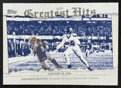 Kayshon Boutte 2026 Topps 2025 Greatest Hits Patriots front