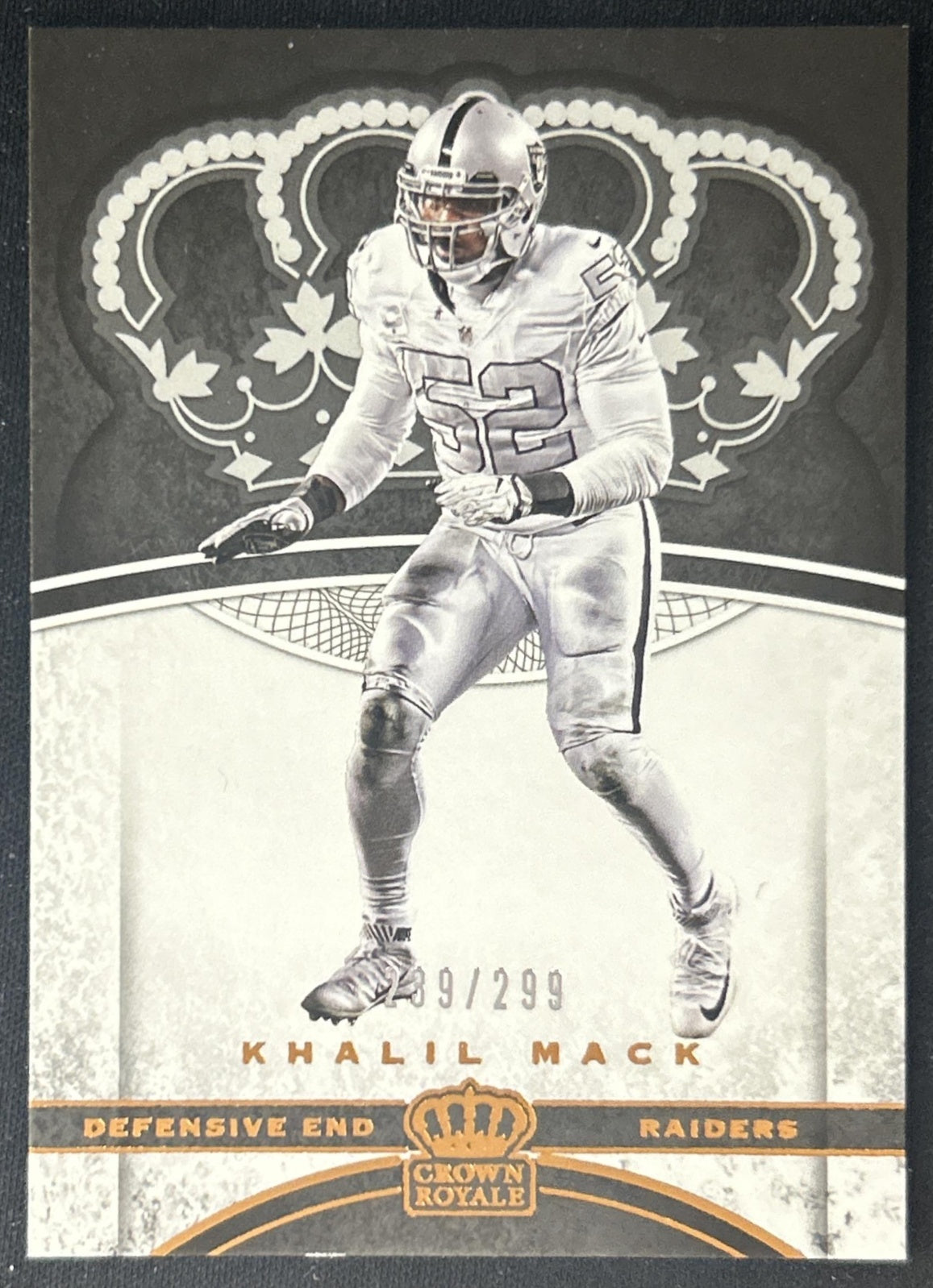 Khalil Mack 2017 Panini Crown Royale Bronze /299 Raiders front