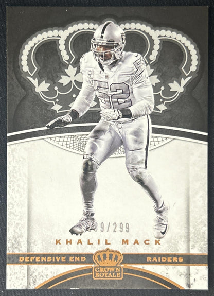Khalil Mack 2017 Panini Crown Royale Bronze /299 Raiders front