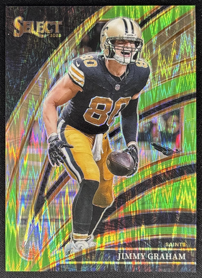 Jimmy Graham 2025 Panini Select Club Level Neon Green Prizm Shock /699 Saints Default Title Sports Trading Card