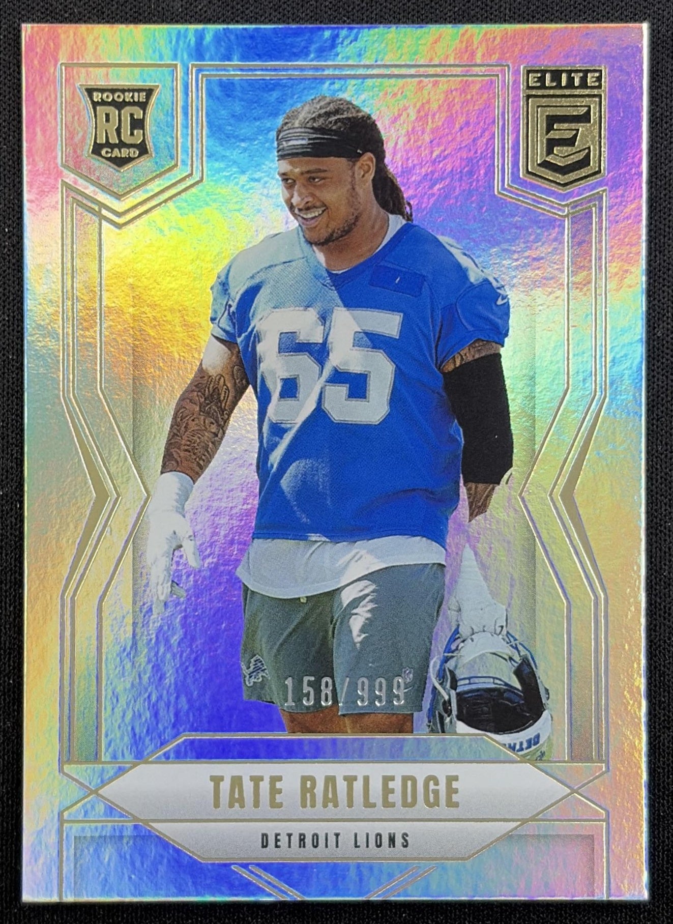 Tate Ratledge 2025 Panini Donruss Elite Rookies /999 Lions front