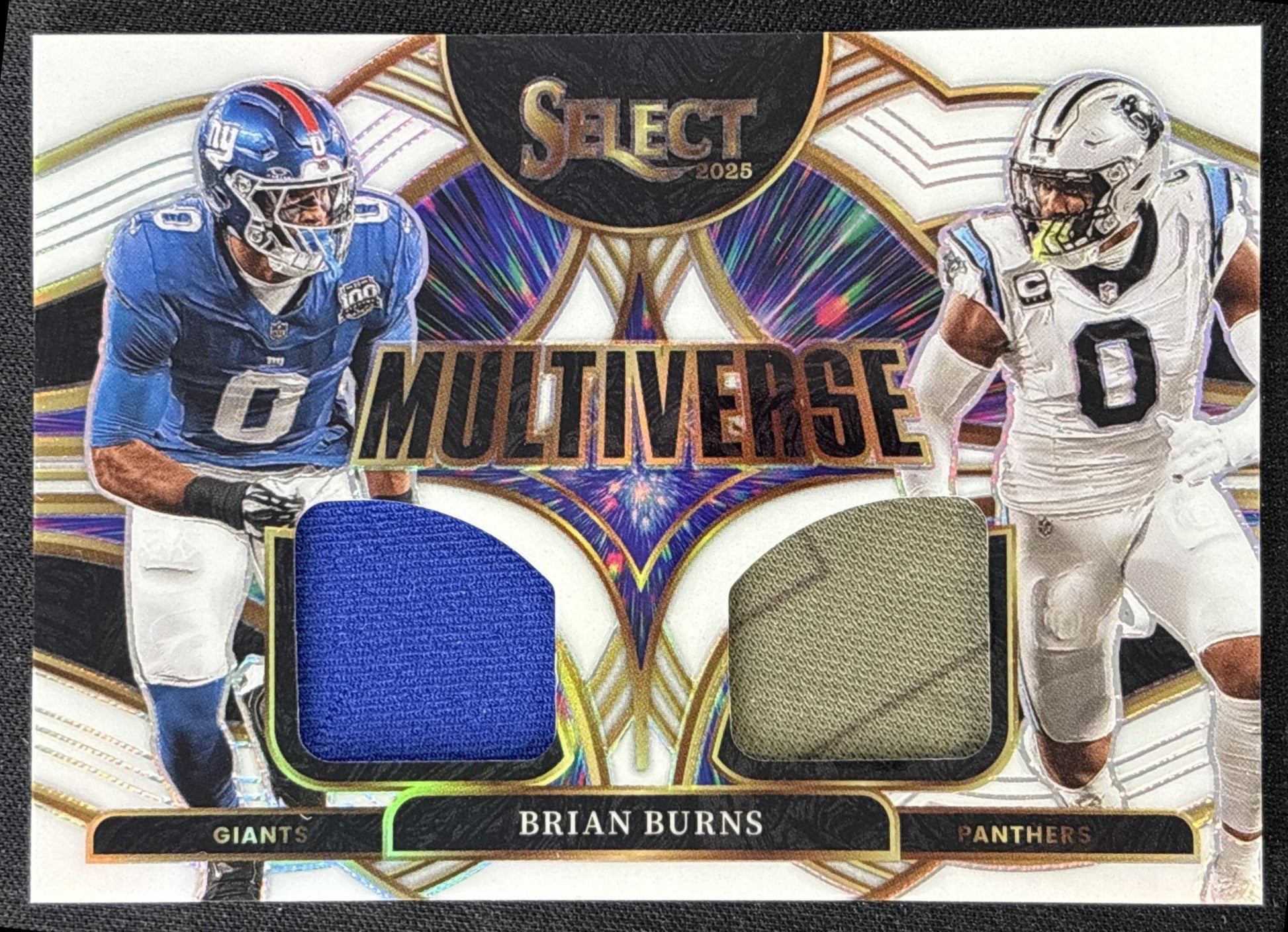 Brian Burns 2025 Panini Select Multiverse Jerseys White Prizm /99 Giants Panthers