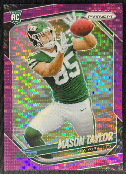 Mason Taylor 2025 Prizm Purple Pulsar Jets - Front
