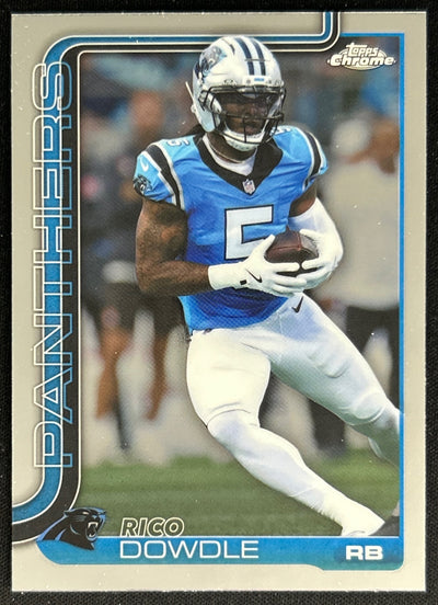 Rico Dowdle 2025 Topps Chrome Panthers Default Title Sports Trading Cards