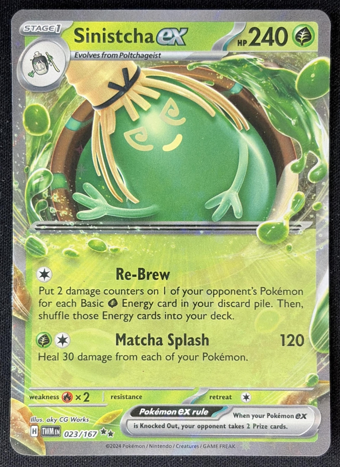 Sinistcha ex 2024 Pokemon Twilight Masquerade front