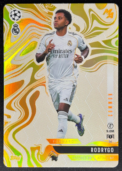 Rodrygo 2025 Topps Match Attax Madness UEFA Champions League Common Real Madrid Sports Trading Cards