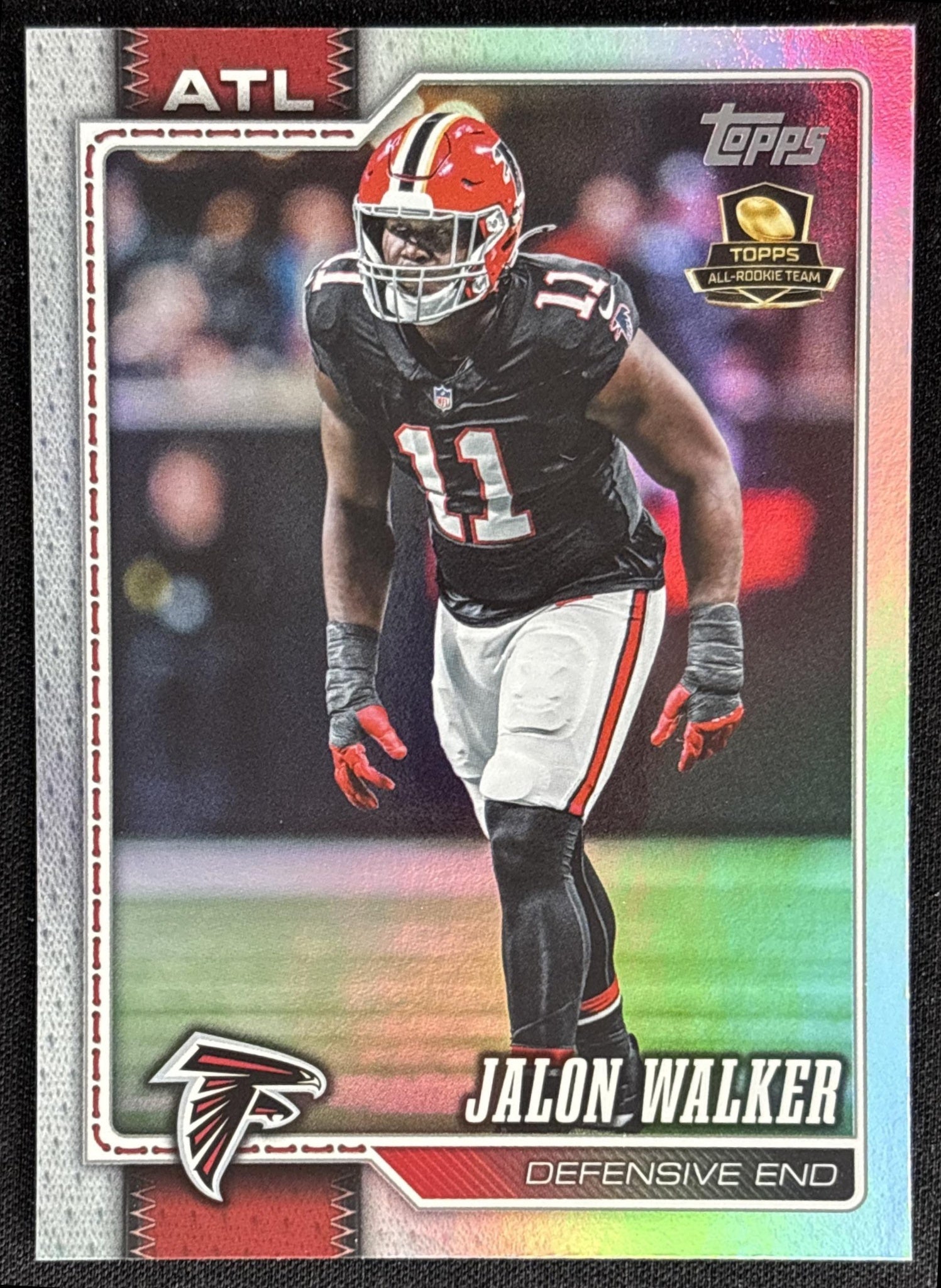 Jalon Walker 2026 Topps Rainbow Foil Falcons Sports Trading Card