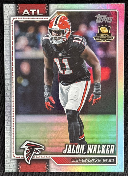 Jalon Walker 2026 Topps Rainbow Foil Falcons Sports Trading Card