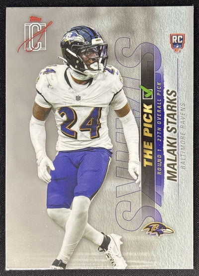Malaki Starks 2025 Topps Signature Class The Pick Ravens Sports Trading Cards