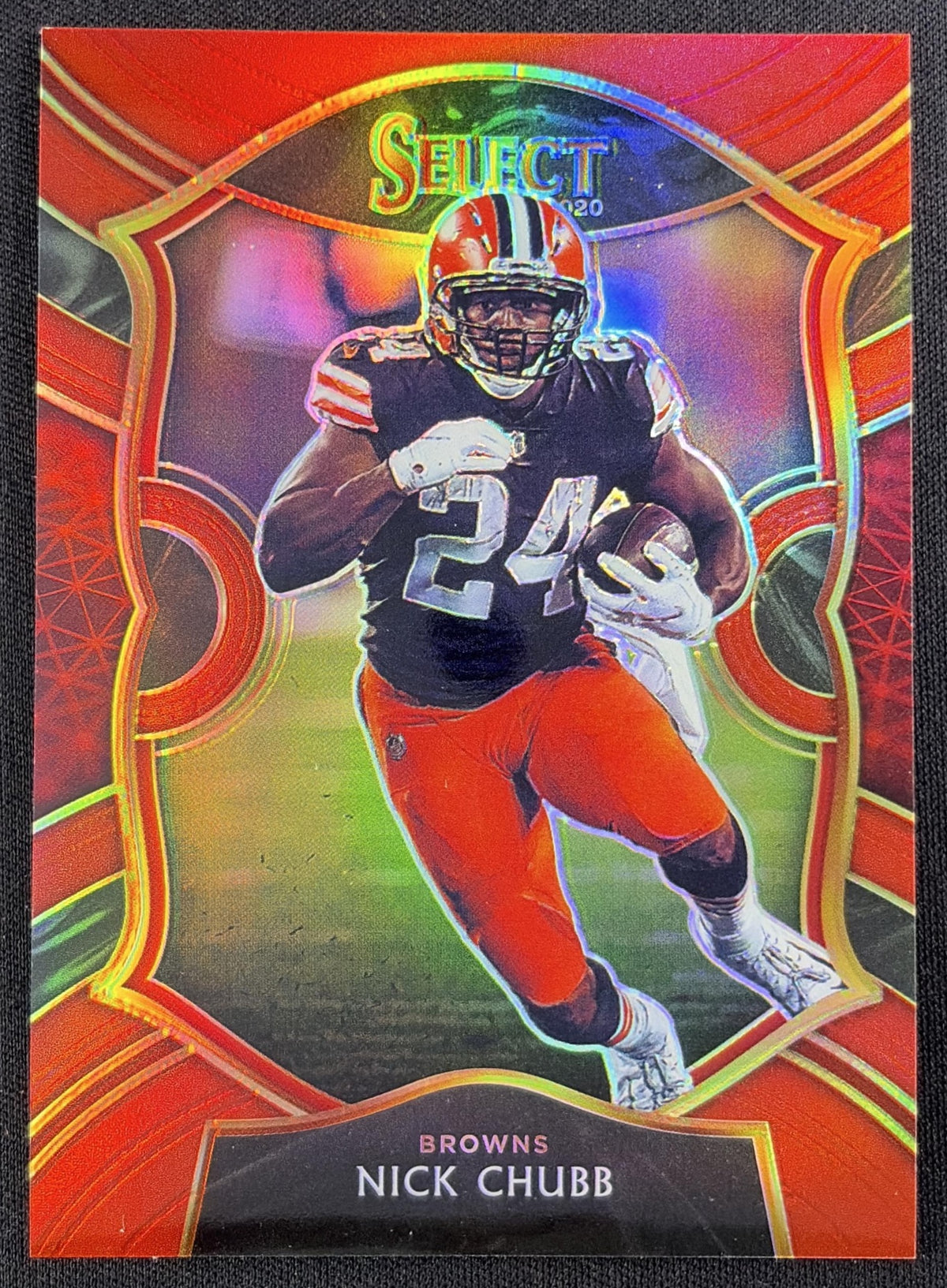 Nick Chubb 2020 Panini Select Red Prizm /99 Browns