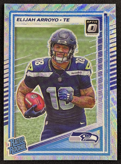 Elijah Arroyo 2025 Panini Donruss Optic Rated Rookie Wave Prizm /300 Seahawks