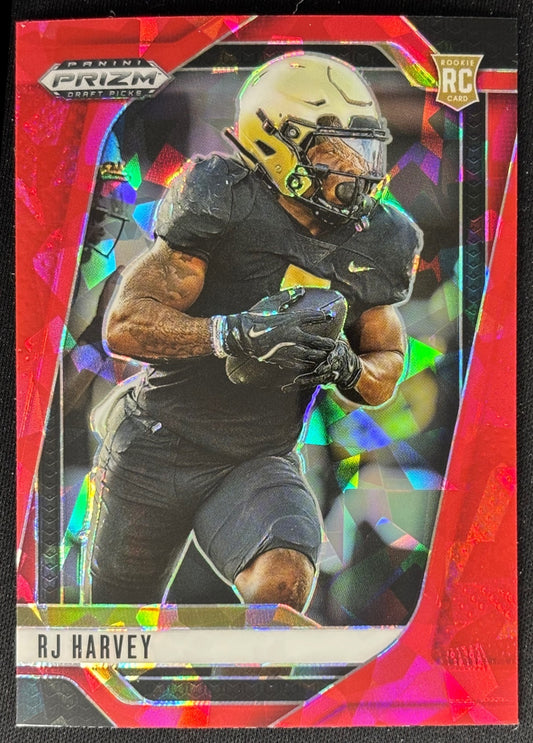 RJ Harvey 2025 Prizm Draft Picks Red Ice Knights - front