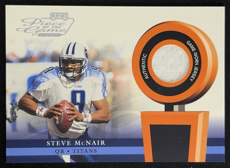 Steve McNair 2002 Playoff Piece of the Game Materials Titans