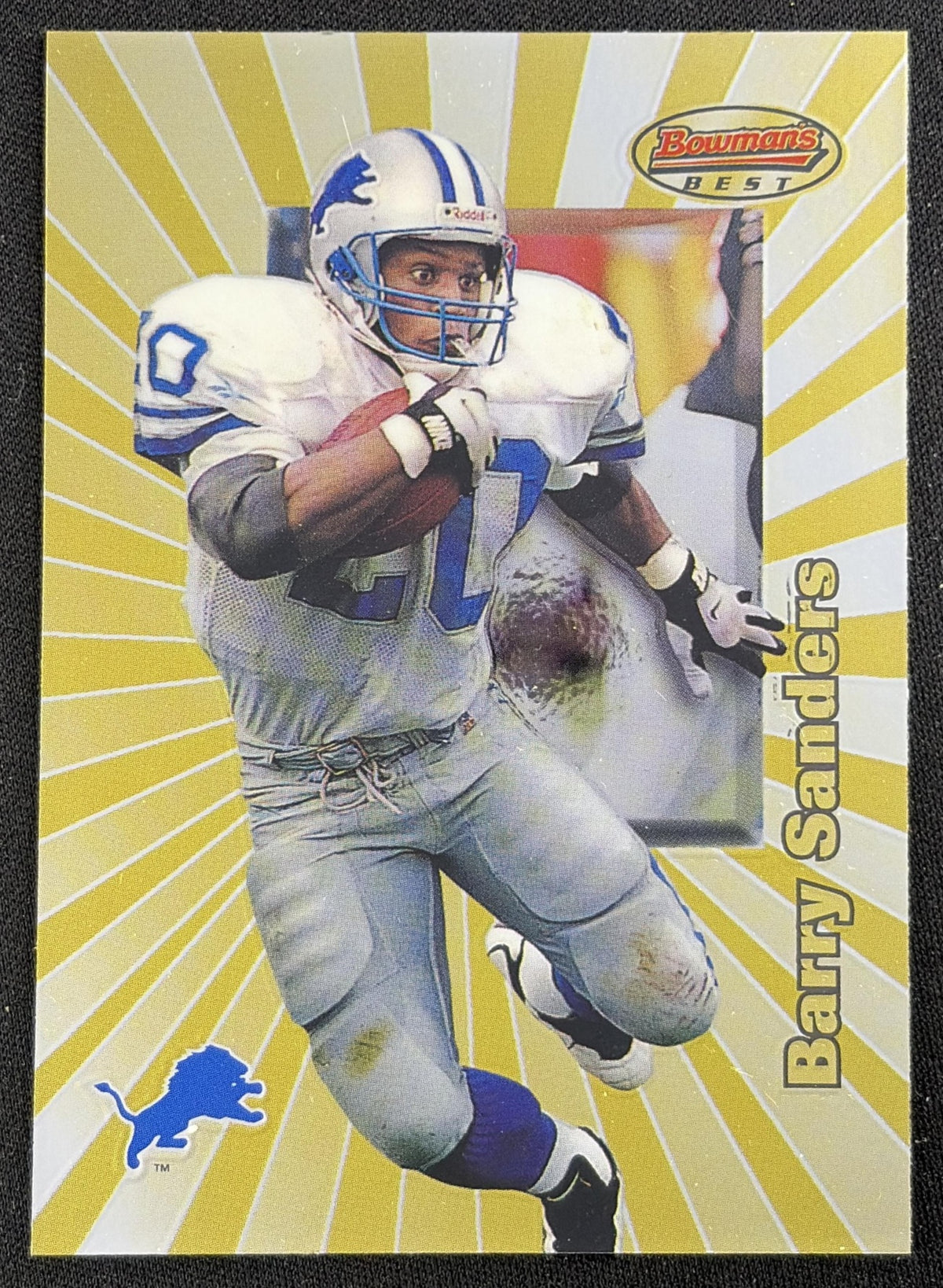 Barry Sanders 1998 Bowman's Best Lions Sports Trading Card