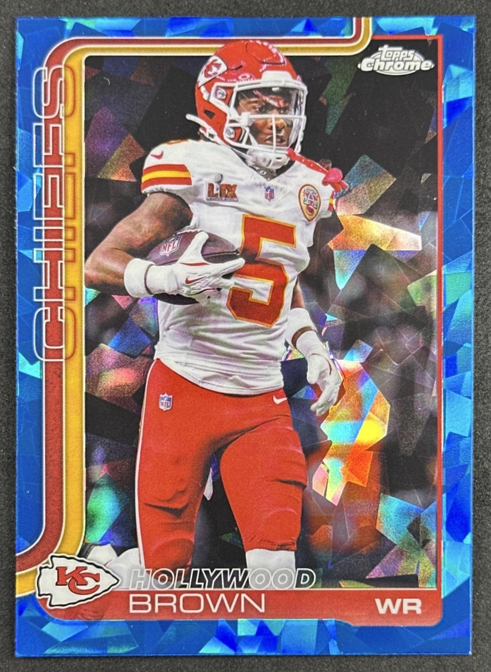 Hollywood Brown 2025 Topps Chrome Sapphire Chiefs