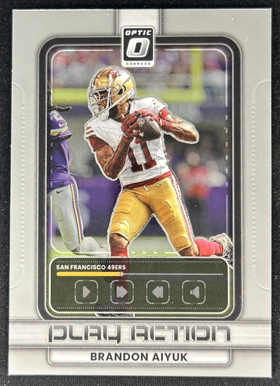Brandon Aiyuk 2025 Panini Donruss Optic Play Action 49ers front