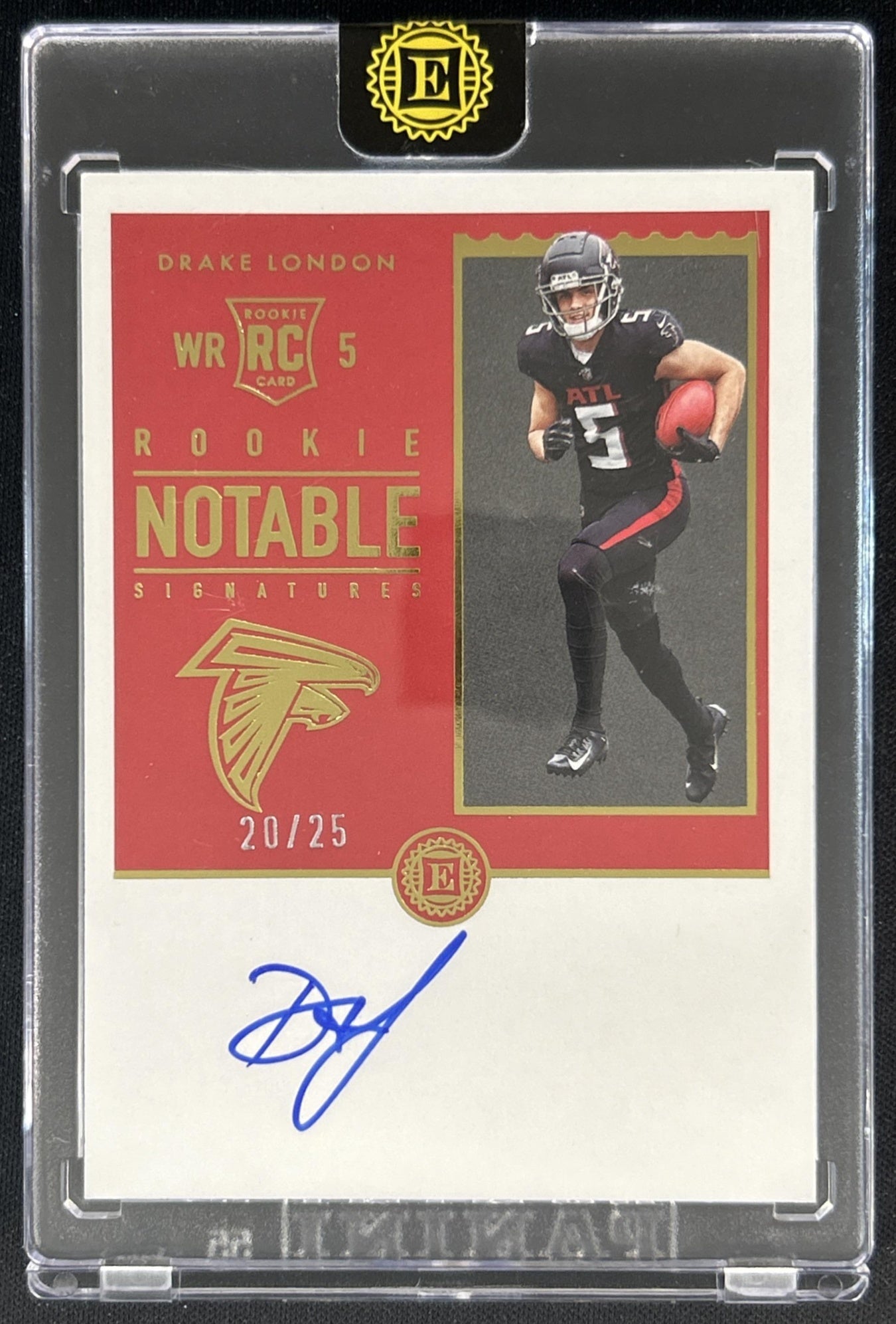 Drake London 2022 Panini Encased Rookie Notable Signatures Gold /25 Falcons Default Title Sports Trading Cards