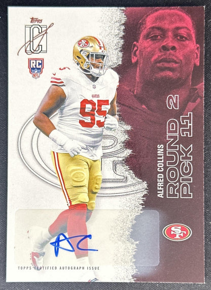 Alfred Collins 2025 Topps Signature Class Rookie Auto 49ers Sports Trading Cards