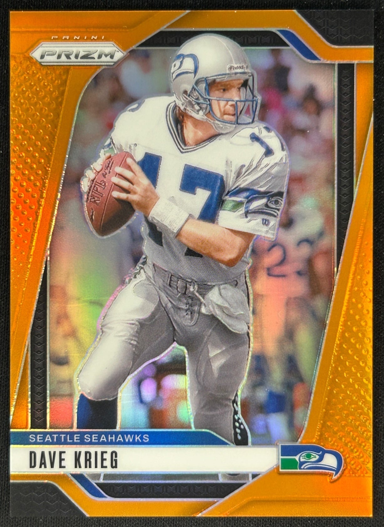 Dave Krieg 2024 Prizm Orange /249 Seahawks | Wayne Collection
