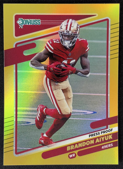Brandon Aiyuk 2021 Panini Donruss Press Proof Premium 49ers Sports Trading Card