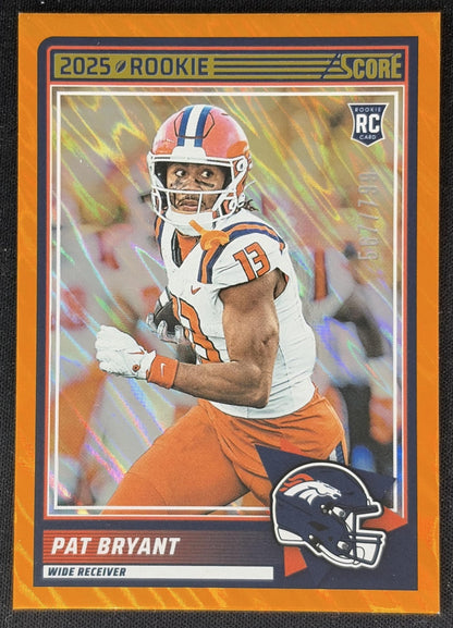 Pat Bryant 2025 Panini Score Rookies Lava /799 Broncos front
