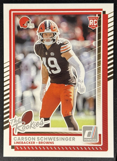 Carson Schwesinger 2025 Panini Donruss Rookies & Highlights Browns Sports Trading Cards