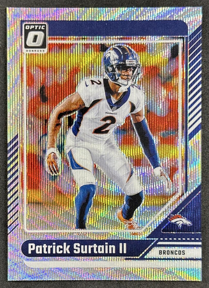 Patrick Surtain II 2024 Panini Donruss Optic Wave /300 Broncos front