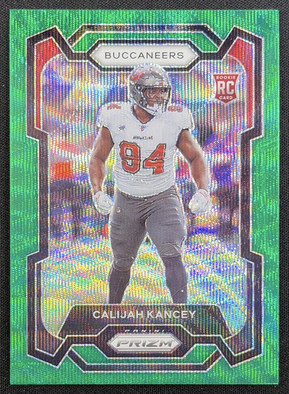 Calijah Kancey 2023 Panini Prizm Green Wave Buccaneers