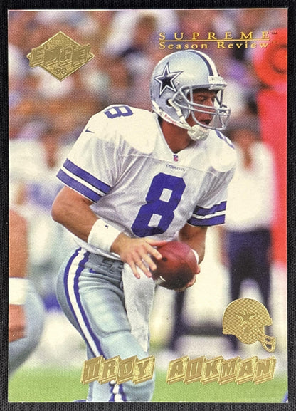 Troy Aikman 1998 Supreme Season Review Cowboys Sports Trading Cards