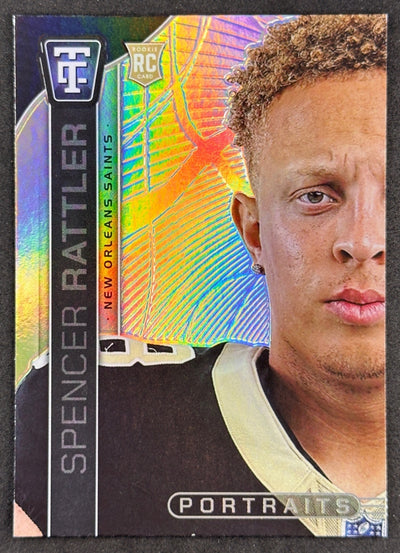 Spencer Rattler 2024 Totally Certified Portraits Saints Sports Trading Cards