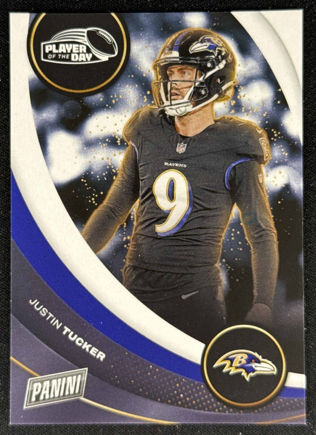 Justin Tucker 2024 Panini Player of the Day Ravens Baltimore Ravens Sports Trading Card