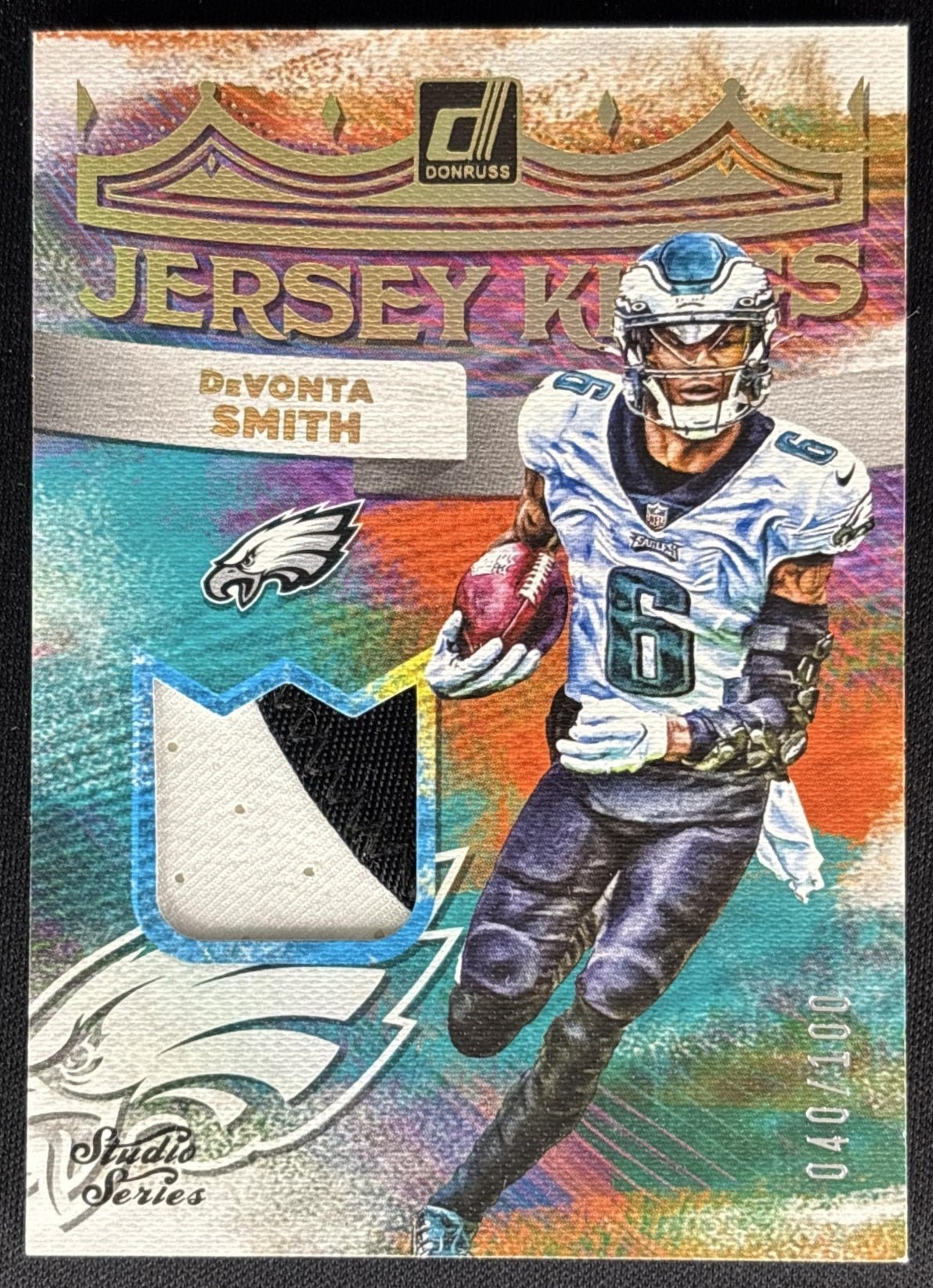 DeVonta Smith 2022 Panini Donruss Jersey Kings Studio Series /100
