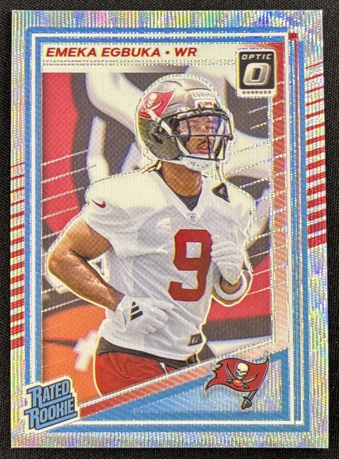 Emeka Egbuka 2025 Panini Donruss Optic Rated Rookie Wave Prizm /300 Buccaneers