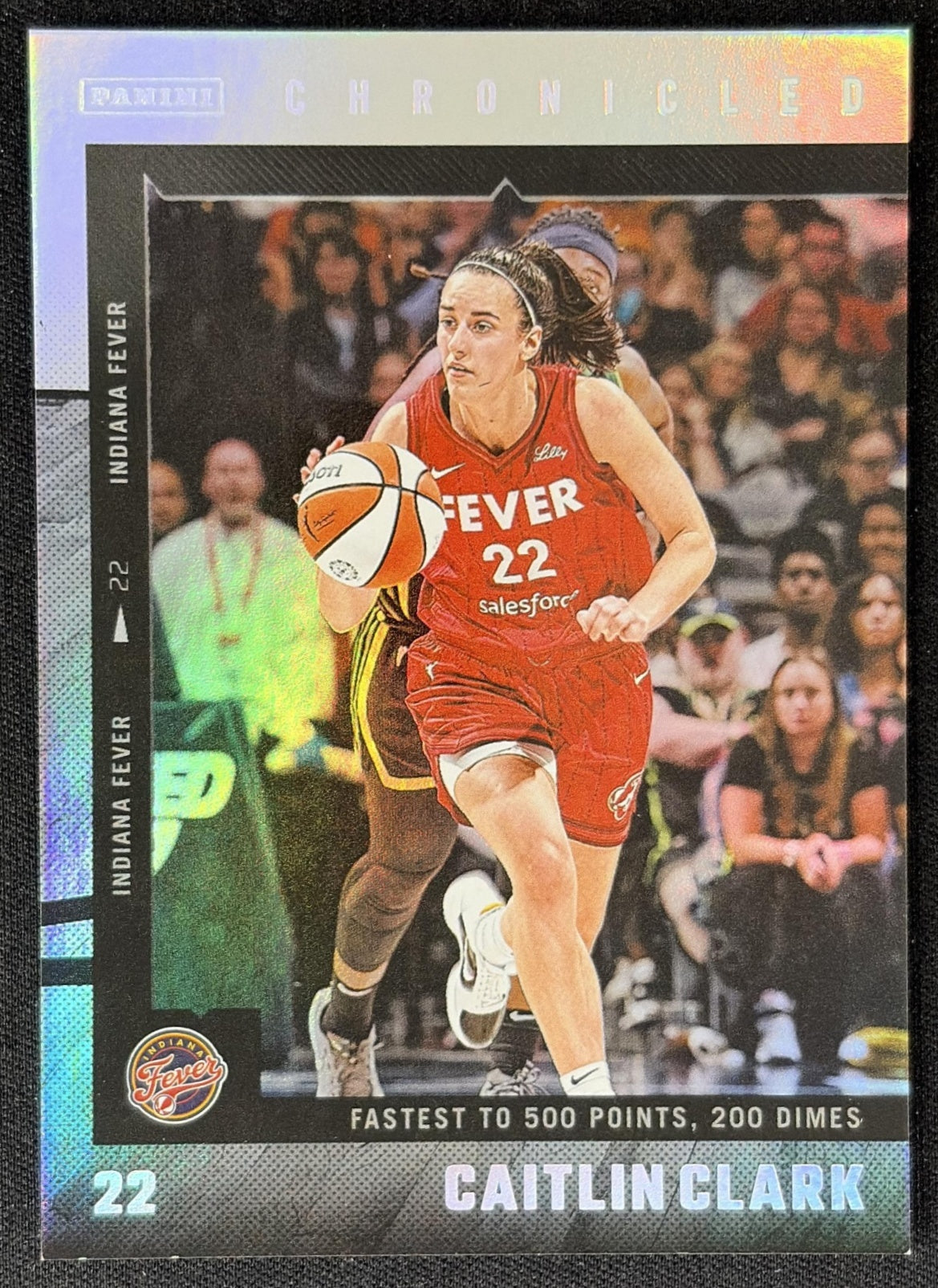 Caitlin Clark 2025 Panini Chronicled WNBA Holo Fever 23