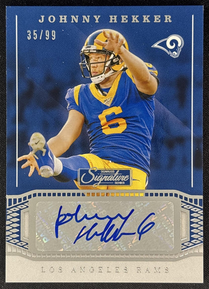 Johnny Hekker 2019 Panini Chronicles Signature Series /99 Rams Front