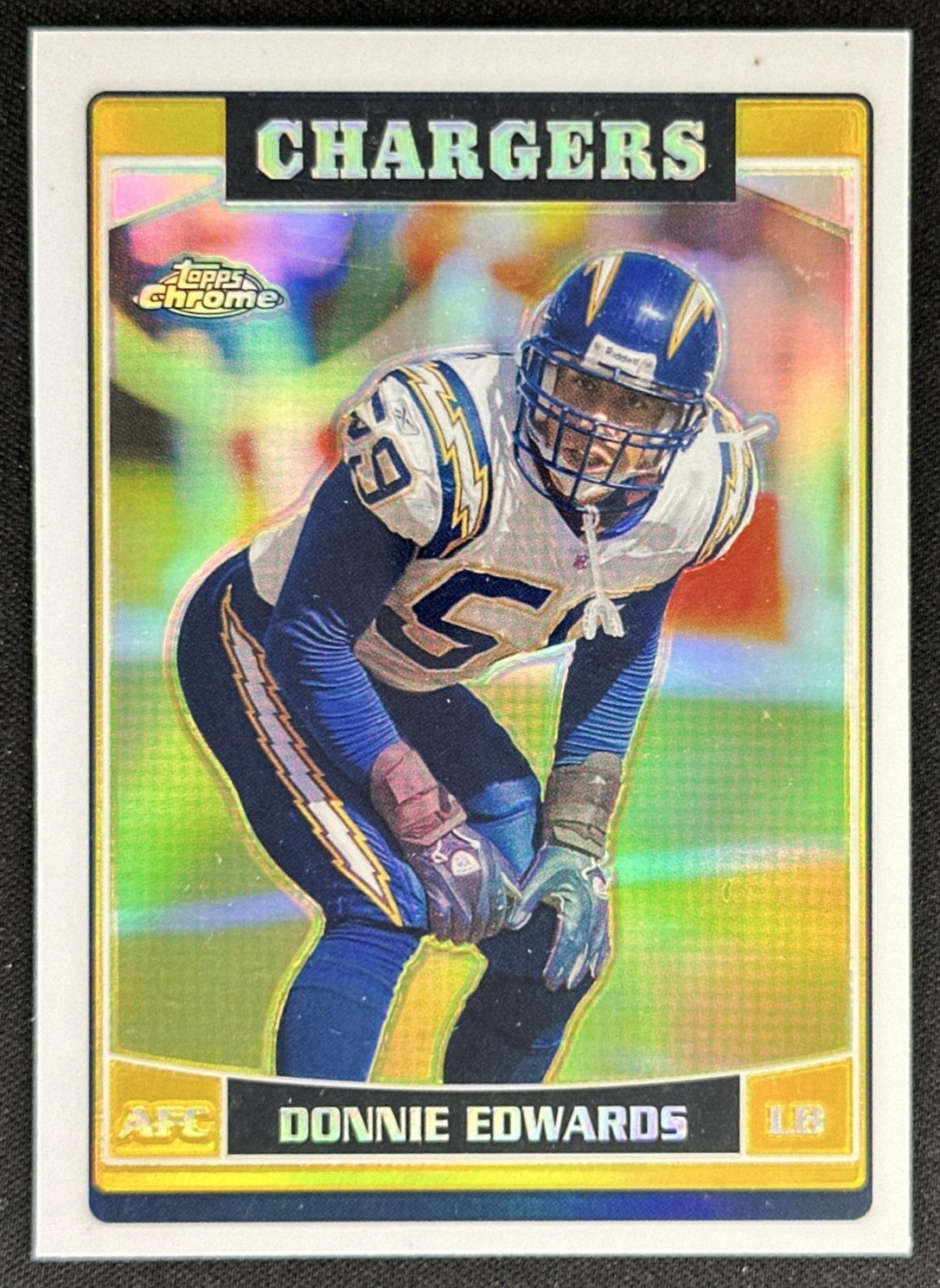 Donnie Edwards 2006 Topps Chrome Refractor Chargers