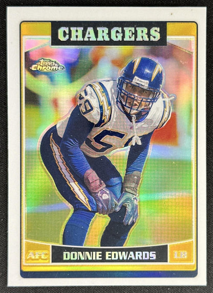 Donnie Edwards 2006 Topps Chrome Refractor Chargers