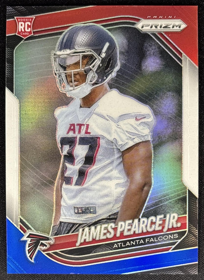 James Pearce Jr. 2025 Panini Prizm Red White BLue Falcons Sports Trading Cards