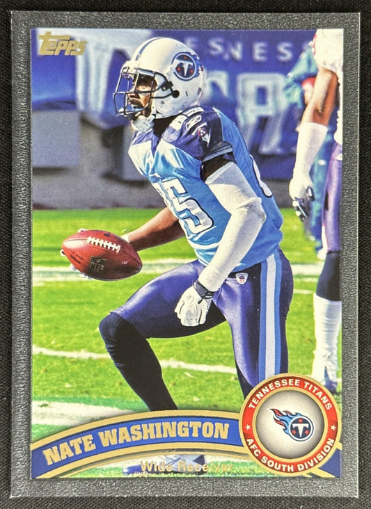 Nate Washington 2011 Topps Black /55 Titans Sports Trading Card