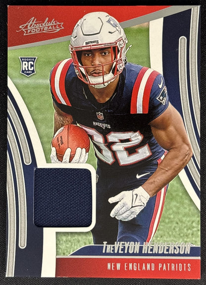 TreVeyon Henderson 2025 Panini Absolute Rookie Materials Patriots Sports Trading Cards