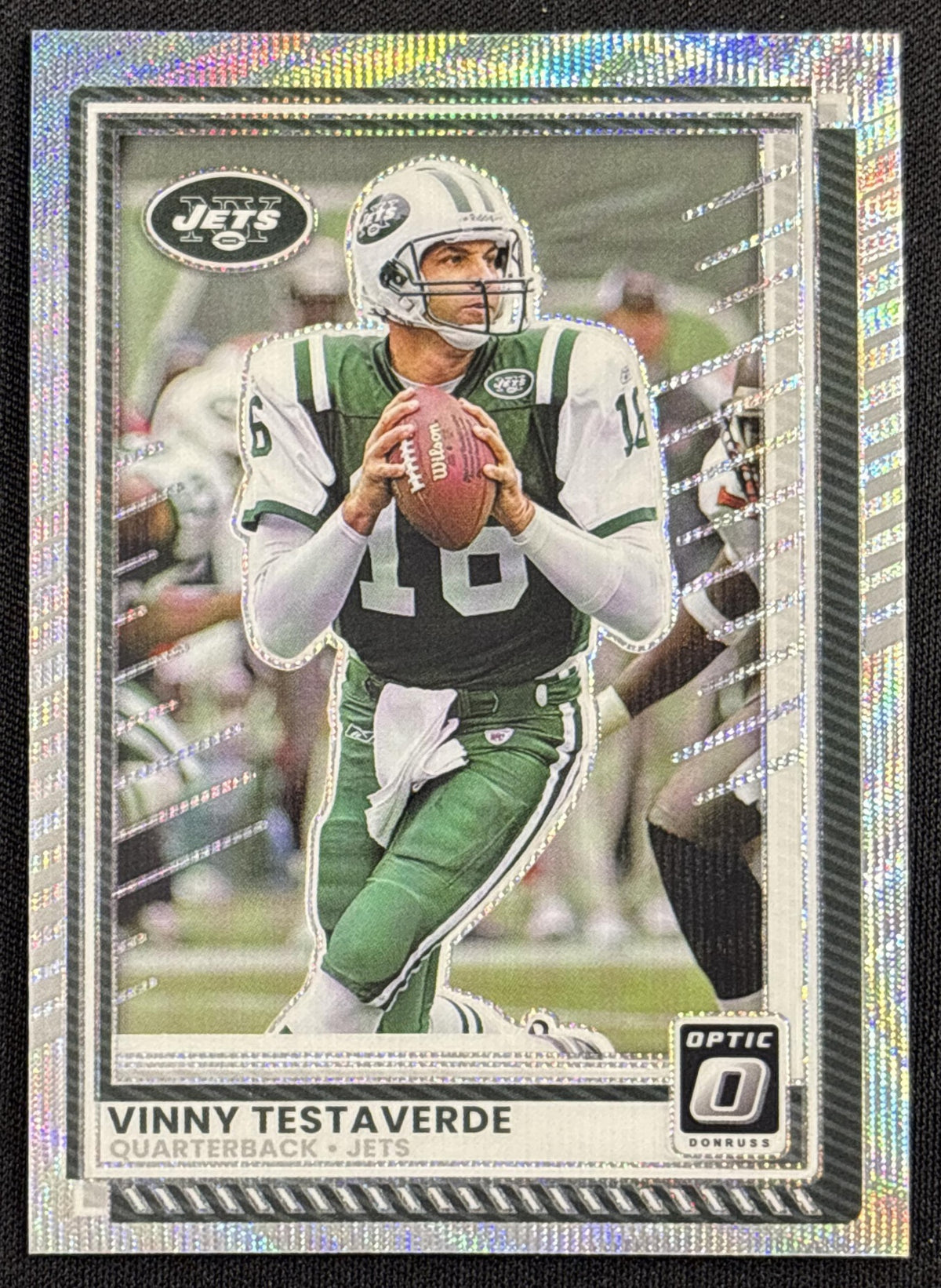 Vinny Testaverde 2025 Panini Donruss Optic Wave Prizm /300 Jets