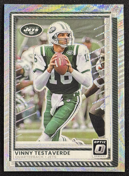Vinny Testaverde 2025 Panini Donruss Optic Wave Prizm /300 Jets
