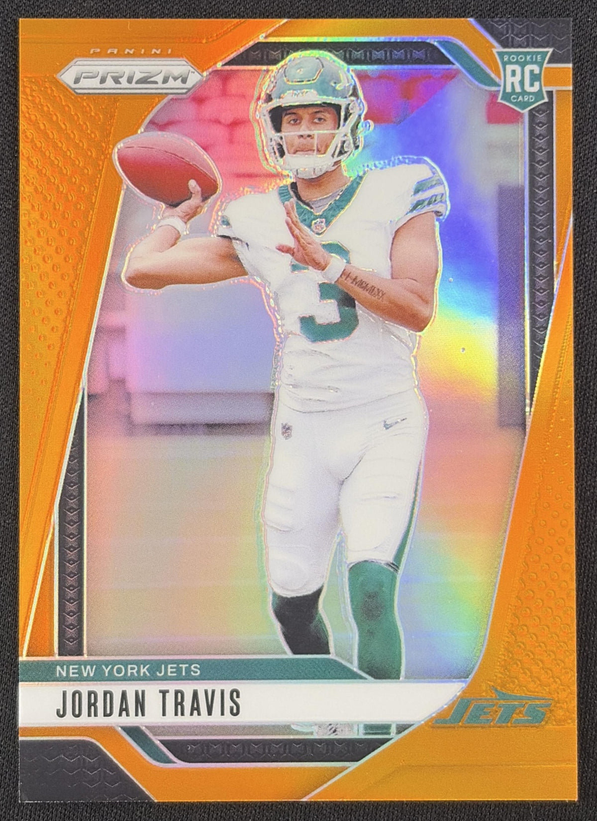 Jordan Travis 2024 Panini Prizm Orange /249 Jets